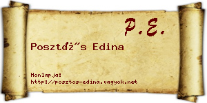 Posztós Edina névjegykártya